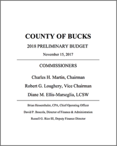 Bucks County 2018 Preliminary Operating Budget
